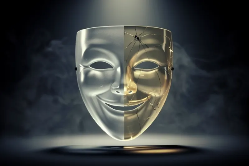 Gläserne Maske als Symbol der Täuschung