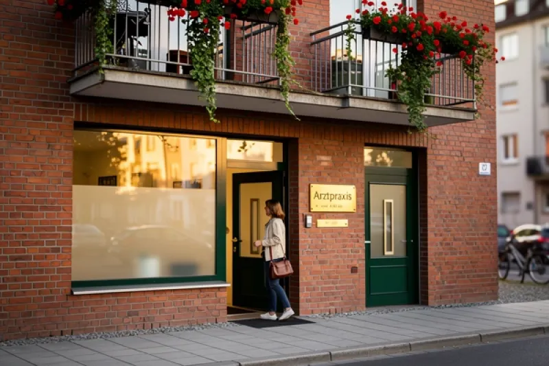 Arztpraxis in einem Mehrfamilienhaus