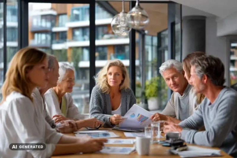 Eigentümerversammlung in einem Besprechungsraum