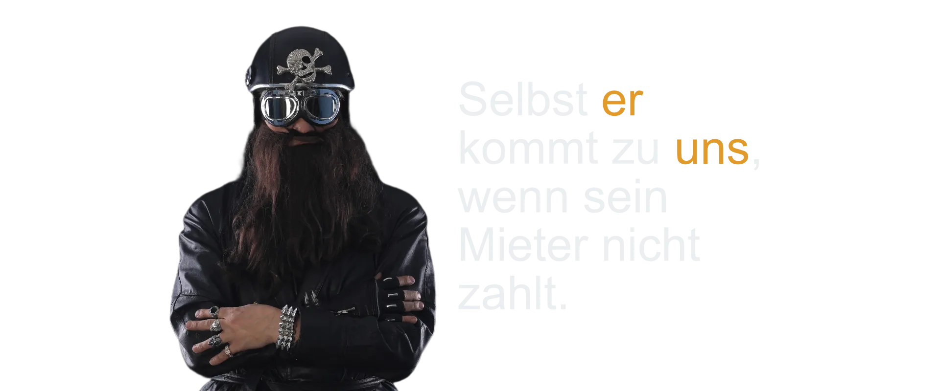 Rocker mit verschränkten Armen