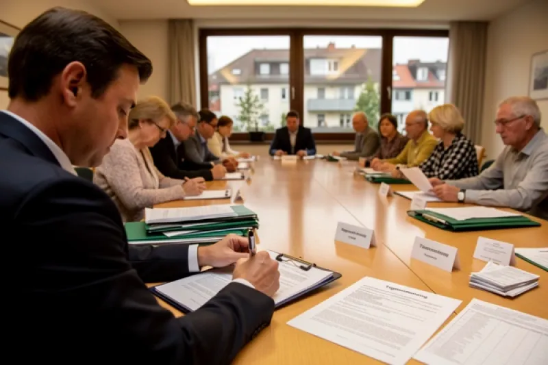 Verwalter erstellt in einer Versammlung ein Protokoll