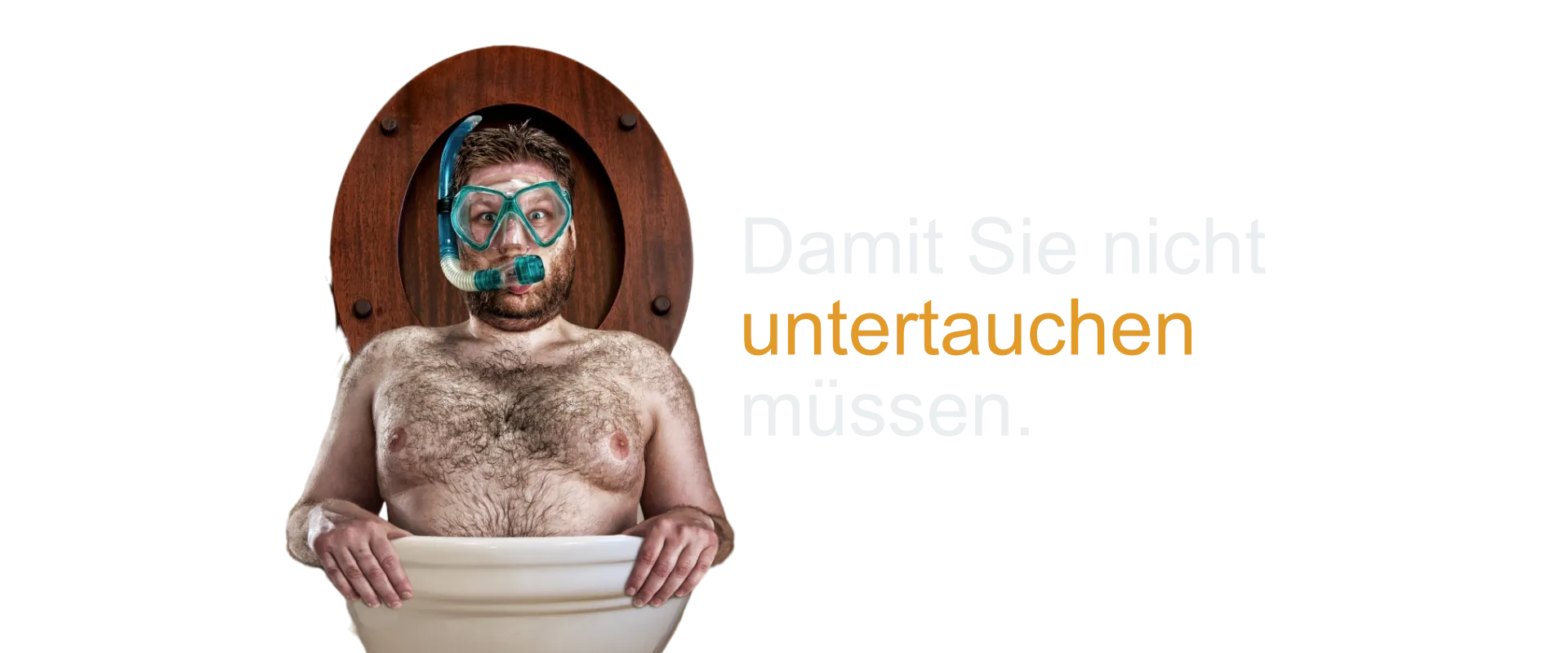 Mann in Toilette