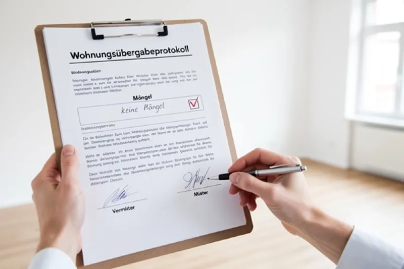 Wohnungsübergabeprotokoll welches keine Mängel ausweist