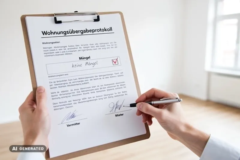 Wohnungsübergabeprotokoll welches keine Mängel ausweist
