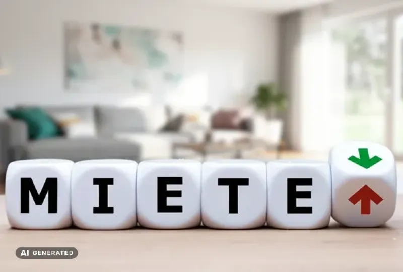 Symbolbild: Würfel mit der Aufschrift "Miete"