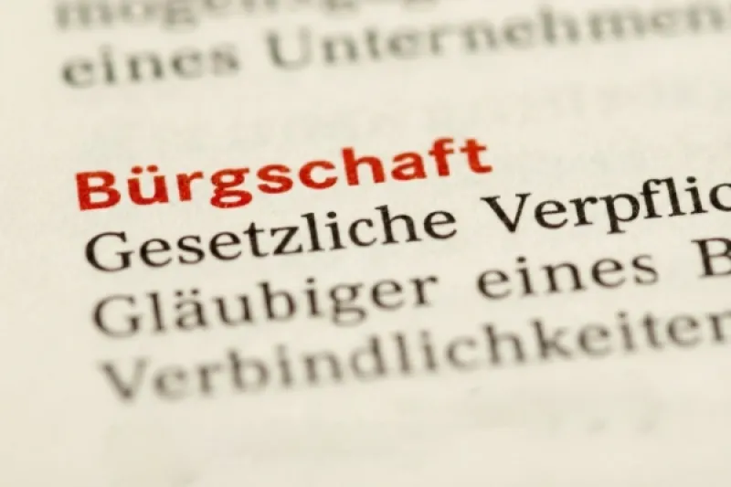 Gesetzestext zur Bürgschaft